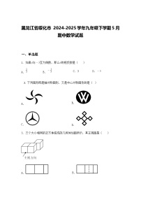 黑龙江省绥化市 2024-2025学年九年级下学期5月期中数学试题（含答案解析）