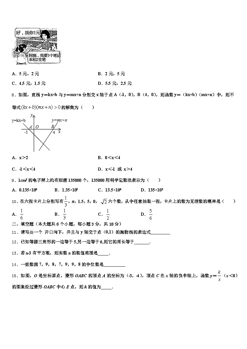 2025届萍乡市芦溪县中考数学五模试卷含解析第2页