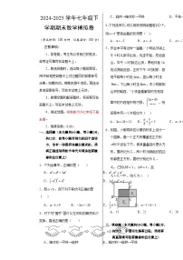 七年级数学期末模拟卷（考试版A3）【测试范围：苏科版七下全册】（南京专用）-A4