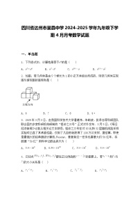 四川省达州市渠县中学2024-2025学年九年级下学期4月月考数学试题(含答案解析)