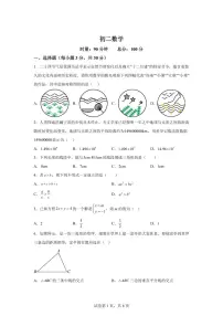 湖南省长沙市开福区青竹湖湘一外国语学校2025~2026学年八年级上册(10月)月考数学试题(含答案)