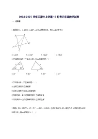 2024—2025学年度天津市上册10月考八年级数学试题 [参考答案]