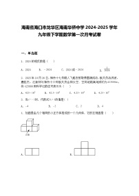海南省海口市龙华区海南华侨中学2024-2025学年九年级下学期数学第一次月考试卷(含答案解析)