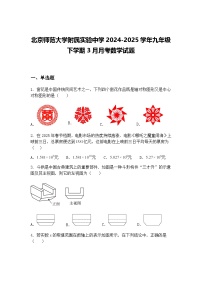 北京师范大学附属实验中学2024-2025学年九年级下学期3月月考数学试题（含答案解析）