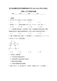 2025-2026学年四川省成都市武侯区成都市棕北中学九年级上学期10月月考数学试题