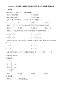 精品解析:江西省新余市分宜县2024-2025学年九年级上学期期中联考数学试卷(原卷版+解析版)