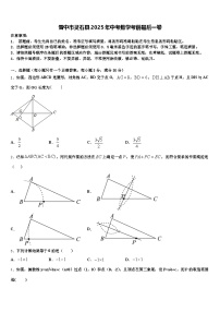 晋中市灵石县2025年中考数学考前最后一卷含解析