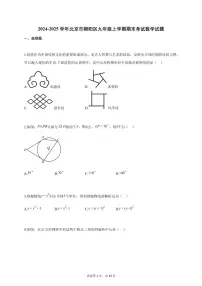 2024~2025学年北京市朝阳区九年级上学期期末考试数学试卷(附答案)
