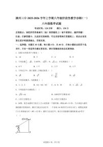 福建省漳州市第三中学2025_2026学年八年级上册（10月）月考数学试题【附答案】