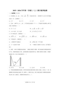 山东省枣庄市部分学校2025_2026学年八年级上册（10月）月考数学试题【附答案】