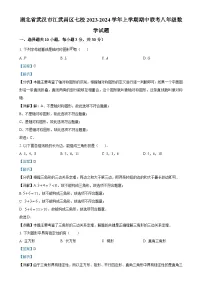 湖北省武汉市江武昌区七校2023-2024学年八年级上学期期中数学试题（解析版）-A4