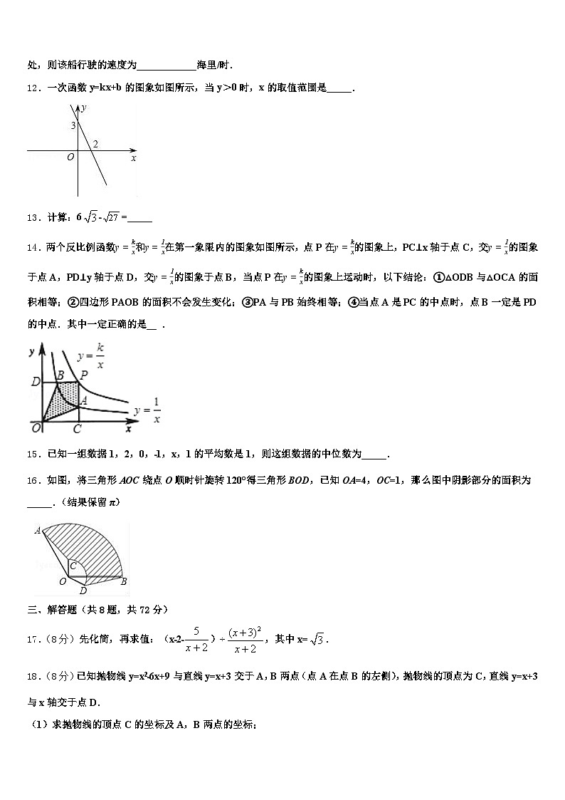2024-2025学年吉林市桦甸市中考数学仿真试卷含解析第3页