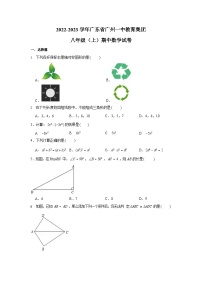 2022-2023学年广东省广州市一中教育集团八年级上学期期中数学试卷（含答案）