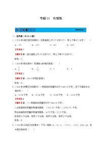 《学段冲刺·期中臻选·专题训练》人教版七年级数学上册（2024）专题01 有理数（含答案+解析）