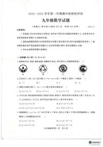 河南省濮阳市范县2023~2024学年上学期期中阶段性评价九年级数学试题