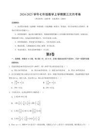 2024-2025学年第一学期七年级数学上册第三次月考卷七年级数学试卷含答案（2024版人教版）