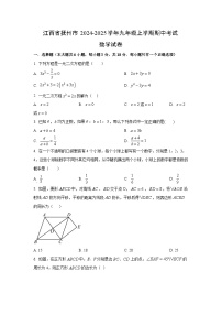 江西省抚州市2024-2025学年九年级上学期期中考试数学试卷（学生版）