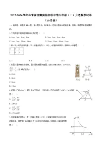 2025-2026学年山东省济南实验初级中学九年级（上）月考数学试卷（10月份）-自定义类型