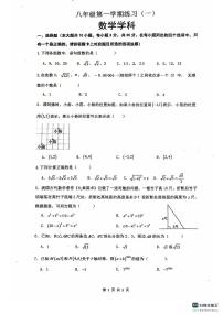 广东省佛山市第三中学附属三龙湾中学2025-2026学年八年级上学期10月月考数学试题