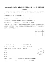 2025-2026学年江苏省南京理工大学附中九年级（上）月考数学试卷（10月份）-自定义类型