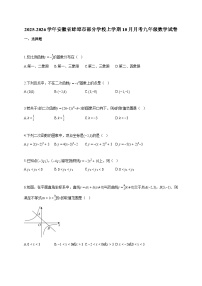 2025~2026学年安徽省蚌埠市部分学校上册10月月考九年级数学试题（含答案）