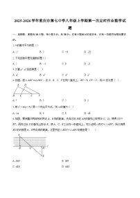 2025-2026学年重庆市第七中学八年级上学期第一次定时作业数学试题-自定义类型
