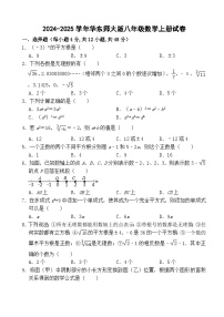 2024-2025学年华东师大版（2024）八年级数学上册试卷