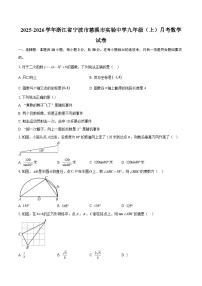 2025-2026学年浙江省宁波市慈溪市实验中学九年级(上)月考数学试卷-自定义类型