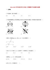 2024~2025学年度重庆市九年级上册期中考试数学试题【含答案】