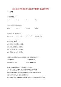 2024~2025学年度重庆市七年级上册期中考试数学试卷【附答案】