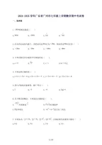 2024_2025学年广东省广州市七年级上册数学期中考试题-附答案