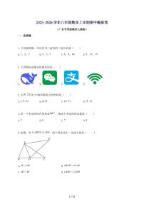2025_2026学年八年级数学上册期中模拟卷（广东专用新教材人教版-附答案