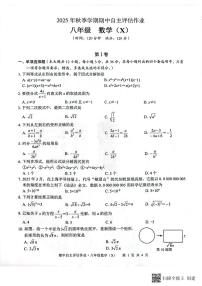 广西来宾市武宣县2025-2026学年八年级上学期10月月考数学试题