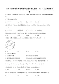 2025-2026学年江苏省南通市启秀中学九年级(上)10月月考数学试卷-自定义类型