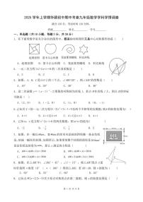 广东省广州市番禺区华南碧桂园学校2025-2026学年九年级上学期11月期中数学试题