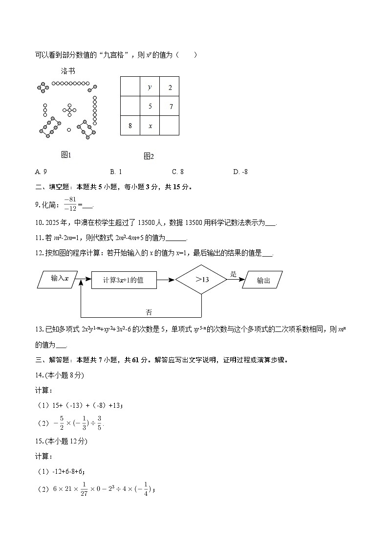 2025-2026学年广东省深圳市桃源居中澳实验学校七年级(上)月考数学试卷(10月份)-自定义类型第2页