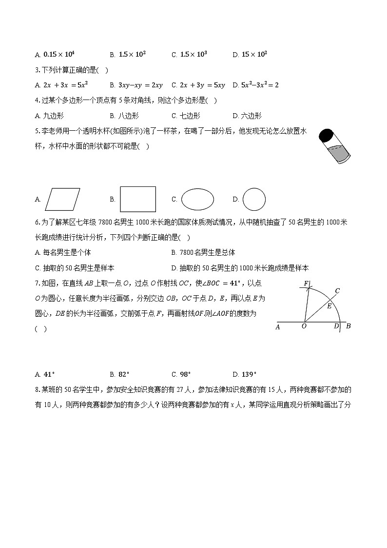 广东省深圳市福田区2024-2025学年七年级上学期期末考试数学试卷 含答案第2页