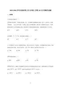 2025-2026学年河南省周口市七年级上册10月月考数学试卷（含解析）