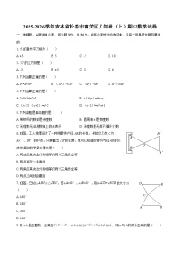 2025-2026学年吉林省长春市南关区八年级(上)期中数学试卷-自定义类型