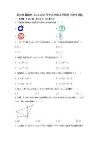 2024~2025学年湖北省襄阳市九年级（上）期中数学试题（学生版）