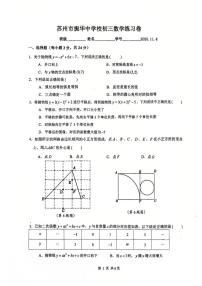江苏省苏州市振华中学校2025-2026学年九年级上学期11月初检测数学试题（月考）