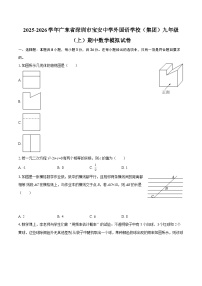 2025-2026学年广东省深圳市宝安中学外国语学校（集团）九年级（上）期中数学模拟试卷-自定义类型