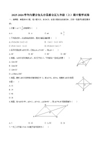 2025-2026学年内蒙古包头市昆都仑区九年级（上）期中数学试卷-自定义类型