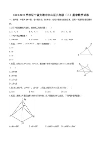 2025-2026学年辽宁省大连市中山区八年级（上）期中数学试卷-自定义类型