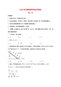 【中考数学】2025年甘肃省兰州市试卷【附解析】