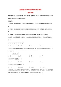 【中考数学】2025年吉林省试卷【附解析】