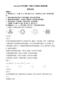 安徽省合肥市蜀山区2024--2025学年上学期九年级期末质量检测数学试卷 （解析版）-A4