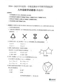 安徽省芜湖市2024-2025学年九年级上学期1月期末数学试卷（PDF版，含答案）