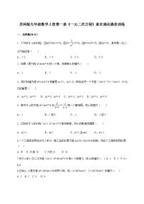 初中一元二次方程的解法课时作业