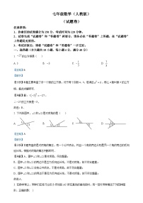 安徽省芜湖市无为市部分学校七年级下学期月考数学试题(解析版)-A4